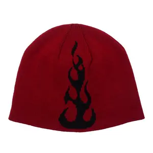 סגנון חדש מותאם אישית לוגו אקארד כפת אקריליק לסרוג חורף רך כובעים בכובעים גולגולת לנשים גבר מתנות