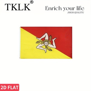 <span class=keywords><strong>Bandera</strong></span> Siciliana de Poliéster de 150*90cm, Diseño Italiano, Decoración para Jardín y Patio Exterior, Diseño Plano 2D, Suministro de Fábrica - Product Image 1
