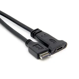 USB 3.1 Type C Female to USB 3.1 Type E Male Extension Cable With Front Panel Mount Motherboard Cable for Computer