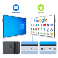 Pizarra Interactiva Inteligente 4K de 65-75 Pulgadas con Lápiz y Control Remoto Gratuitos, Panel Plano Inteligente para Escuela