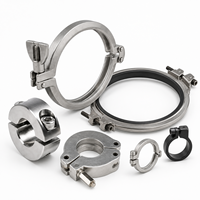 Collier de serrage sanitaire robuste sur mesure à trois pinces avec écrou à oreilles à trou transversal, raccord de tuyauterie personnalisé OEM
