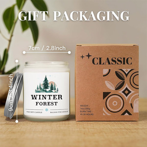 <span class=keywords><strong>Bougie</strong></span> parfumée en pot Mason blanc de 7 oz avec logo personnalisé, couvercle en métal argenté, cire de soja, parfum Forêt d'hiver, décoration de maison <span class=keywords><strong>pour</strong></span> les fêtes - Product Image 5