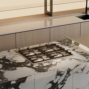 Gabinetes de Cocina Modernos de Madera Maciza con Isla para Uso en Hoteles y Residencias, Diseño Gratuito - Product Image 2