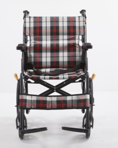Silla de Ruedas Portátil de Tela a Cuadros Transpirable con Logotipo Personalizado, Gran Capacidad de Carga, para Personas Mayores y Pacientes Discapacitados - Product Image 2