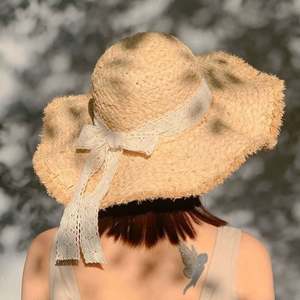 Sombrero de Rafia para Mujer, Estilo Casual, con Lazo, de Ala Ancha, para Protección Solar, para la Playa, para Actividades al Aire Libre, Venta Directa de Fábrica - Product Image 4
