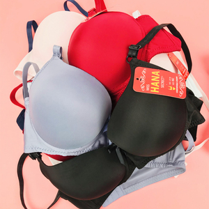 Conjunto de sujetador push-up con anillo de acero antiflacidez para mujer, bragas de estilo diario, <span class=keywords><strong>pechos</strong></span> <span class=keywords><strong>grandes</strong></span>, ropa interior pequeña para comercio exterior - Product Image 4