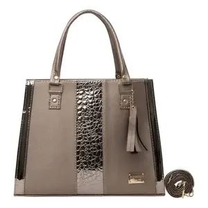 Bolso de mano para mujer Fana Aisha M3700, color antimonio, moderno, con borla y correa extraíble, para uso diario - Product Image 1
