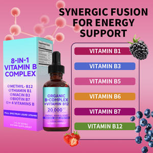 OEM/ODM Venta caliente 8 en 1 Complejo de vitamina B Gotas Suplemento dietético multivitamínico Suplemento nutricional - Product Image 3