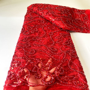 Đầm Dạ Hội Thiết Kế Mới Vải Tuyn Thêu Đính Kim Sa Pha Lê Vải Lưới Đính Hạt Vải Ren Thêu Kim Sa Cho Nữ - Product Image 5