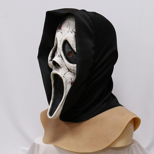 หน้ากากผีกรีดร้อง ไซส์เดียว ผ้าสีดำ อุปกรณ์แต่งกายฮาโลวีน คอสเพลย์ หน้ากากปาร์ตี้ - Product Image 3