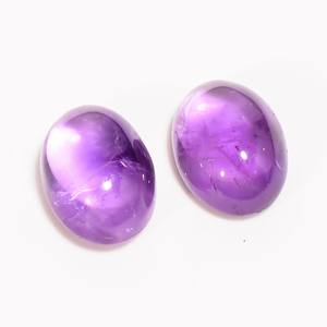 ขายส่งพลอยแอมะทิสต์ธรรมชาติทรงรีคู่ 16 กะรัต รุ่น GPJ-1140 สีม่วงขัดเงา ขนาด 14x10x7 มม. สำหรับทำเครื่องประดับ - Product Image 4