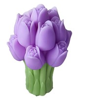 Handgemaakte tulpenboeket sojawas geurkaars romantische bloemvormige creatieve aromatherapie cadeau voor Valentijnsdag bruiloft huisdecoratie