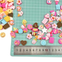 Nouveauté 2026 Breloques en résine animales peintes à la main, Cabochons en forme de chocolat, pain et gâteau, Sculpture étanche, Garniture pour slime, Artisanat DIY pour maison de poupée