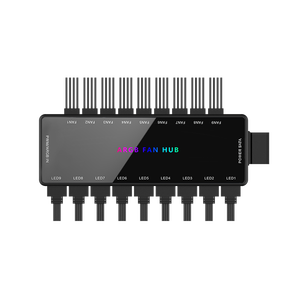 Hub de ventilateur PWM pour ventilateur de boîtier d'ordinateur ARGB 5V PWM 1 à 9 ports Hub de ventilateur magnétique séparateur Alimentation <span class=keywords><strong>SATA</strong></span> à distance - Product Image 3