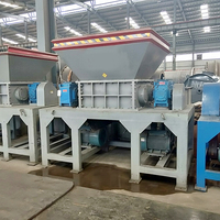 Broyeur à double axe pour appareils électroménagers usagés, déchiqueteur de déchets électroniques, construction en alliage d'aluminium et d'acier inoxydable, à moteur