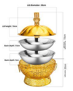 8l יוקרה נירוסטה צלחת צ 'אפינג סט מלון תנור חימום & אחזקה ציוד אחזקה - Product Image 5