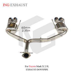 ING Exhaust Catback Tuyaux en acier inoxydable pour Toyota Mark <span class=keywords><strong>X</strong></span> 2.5L avec silencieux à valve Pièces de performance automobile Valve <span class=keywords><strong>Tronic</strong></span> Exhaust - Product Image 5