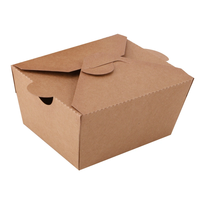 Boîte à emporter en papier kraft de qualité alimentaire, boîte à emporter pour la restauration rapide, conteneur jetable écologique pour les hamburgers, les salades, les aliments frits