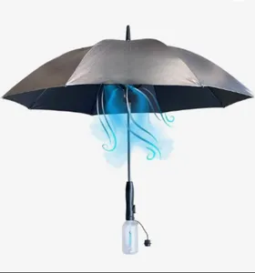 Schlussverkauf Regenschirm mit eingebautem Lüfter und Wasserspray UV-Schutz Regenschirm