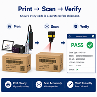 Système de vision pour le codage des cartons GS1-128 pour l'inspection des codes QR des boîtes en carton ondulé SSCC IPS-6711