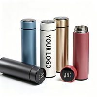Bouteille d'eau intelligente avec affichage numérique de la température, gobelet isotherme en acier inoxydable à double paroi, anti-fuite, bouteille de voyage portable