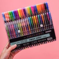 Ensemble de stylos à encre gel pailletée 48/36/24/18/12 couleurs marqueurs d'art en plastique pour livres de coloriage pour adultes