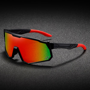 Lunettes de soleil de sport pour cyclisme en plein air, grande monture, protection UV400, film coloré, protection solaire - Product Image 1