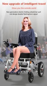 Fauteuil roulant électrique médical télécommandé voiture en fauteuil roulant électrique pliante en alliage d'aluminium pour les personnes âgées pliable léger - Product Image 3