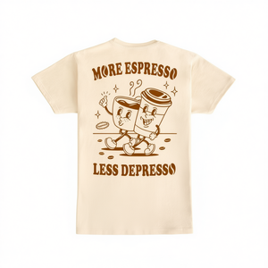 เสื้อยืดลายกาแฟเอสเปรสโซ่แบบไม่ใส่ได้ทั้งชายและหญิงขนาดผู้ใหญ่ไซส์ S M L XL XXL - Product Image 2