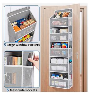 Organizador Colgante para Puerta, Bolsa de Almacenamiento de Gran Capacidad con 5 Compartimentos, Espacioso, de Tela No Tejida, para Dormitorio o Residencia Estudiantil - Product Image 6