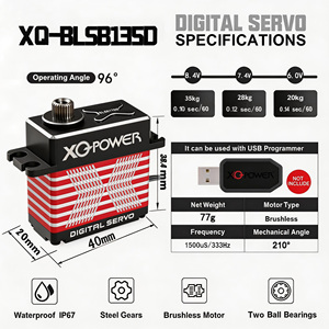 มอเตอร์ดิจิตอล XQ-BLS8135D แรงบิดสูง 35 กก. แบบไร้แปรงถ่าน มาตรฐาน 35 กก. 8.4V กันน้ำ เกียร์โลหะสแตนเลส สำหรับหุ่นยนต์ DIY RC - Product Image 6