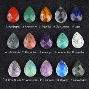Venta al por mayor DIY estilo lindo cristal gota colgante Feng Shui influenciado cuentas de piedra - Product Image 2