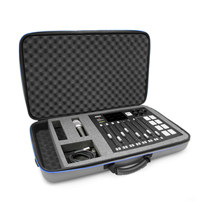 Studio Mixer Case Compatible avec <span class=keywords><strong>Rodecaster</strong></span> <span class=keywords><strong>PRO</strong></span> Podcasting Microphone et accessoires mallette de transport - Product Image 1