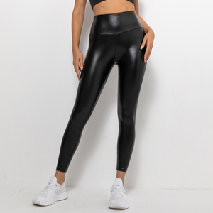 <span class=keywords><strong>Pantaloni</strong></span> attillati <span class=keywords><strong>in</strong></span> pelle sintetica nera da donna Leggings con elastico <span class=keywords><strong>in</strong></span> <span class=keywords><strong>ecopelle</strong></span> Casual stile Casual chiusura <span class=keywords><strong>in</strong></span> vita - Product Image 4