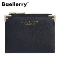 Baellerry dompet pendek wanita baru dompet koin ritsleting banyak slot kartu dompet uang lipat dua modis klip grosir