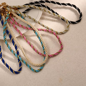 ビーチネックレス手織りロープ18k PVD金メッキステンレス鋼分厚いジュエリー大きなペンダント女性用貝殻ネックレス - Product Image 3