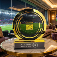 Trophée de Luxe Personnalisé pour le Prix d'Excellence des Bus de La Mecque, avec Impression UV et Design Écologique, pour les Récompenses du Transport Public