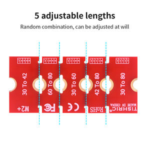 لوحة تمديد TISHRIC NVME M.2 SSD لأحجام 2230/42 2260 2280 مع تعديل حر، ملحق كمبيوتر، محول طويل الحجم، حامل بطاقة - Product Image 3