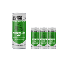 Protein Hard Seltzer Sabor Sandía y Menta, 10g de Proteína de Suero, 10% ABV, Personalizable, 330ml, Bebida Alcohólica Espumosa para Después del Ejercicio