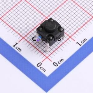 TC-00104FS-050E Tactile Switch Through hole Component (THT)-4P,6x6mm Switch Single Pole Single Throw Round Button 2.5N 6mm - Product Image 1
