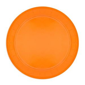 Hot Selling 9 Inches Modern CMYK Neon <b>Orange</b> Disposable <b>Paper</b> Plates Halloween Birthday Party Tableware Factory Decorations - Product Image 3