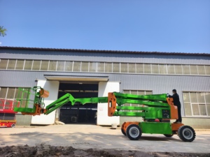 順車工場セール 350kg 250kg積載能力 リフト 14 18 20 22メートル 電動またはディーゼル式マンリフト ブームリフト - Product Image 2