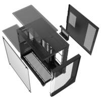 Caja de PC de Vidrio Curvo 2024 en Oferta, Carcasa para Computadora de Juegos Compatible con Placa Base ATX, GPU 3060, Caja de PC Blanca RGB con Ventilador de Refrigeración