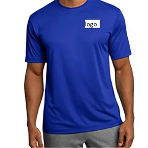 Wholesale Men's Set-in sleeves Tee Shirt 100% cationic polyester interlock Removable for comfort t shirt Printing