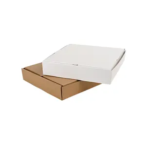 Kotak kemasan kotak Pizza putih kustom pabrik kualitas tinggi untuk Pizza dengan Logo