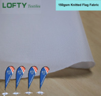 Tissu de drapeau en polyester tricoté imprimable 150 g/m² pour drapeaux de plage durables, pour sublimation, 320 cm/160 cm