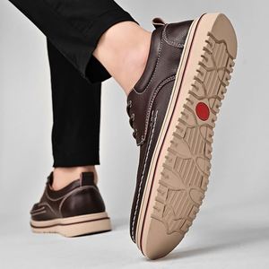 Zapatos Oxford de Cuero Genuino Hechos a Mano para Hombre |   Zapatos de Vestir Clásicos de Estilo Británico para Negocios |   Mocasines Martin Transpirables de Caña Baja - Product Image 3