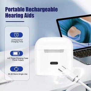 Audífono digital recargable, tono ajustable, el mejor amplificador de sonido, audífono BTE portátil para personas mayores sordas
