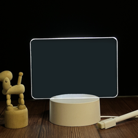 Veilleuse en acrylique de haute qualité avec contrôle tactile, plaque d'art en acrylique vierge DIY pour chambre à coucher, chambre d'enfant, cadeau de Noël