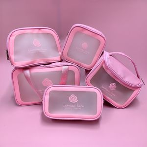 Trousse de maquillage à roulettes avec logo personnalisé Sac cosmétique en cuir Pu Sacs de maquillage blancs imperméables - Product Image 4